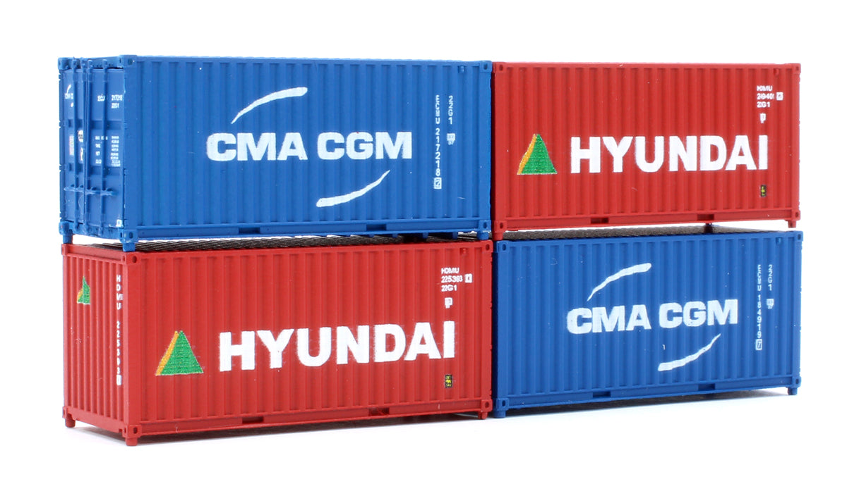 20ft Container Set (4) Hyundai/CMA CGM