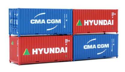 20ft Container Set (4) Hyundai/CMA CGM