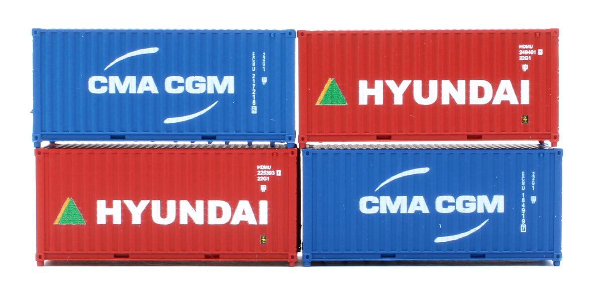 20ft Container Set (4) Hyundai/CMA CGM