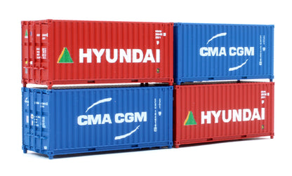 20ft Container Set (4) Hyundai/CMA CGM