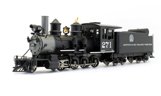 Pre-Owned D&RGW C-16 2-8-0 Black With Scenic Herald - Road #271 - DCC Sound Fitted