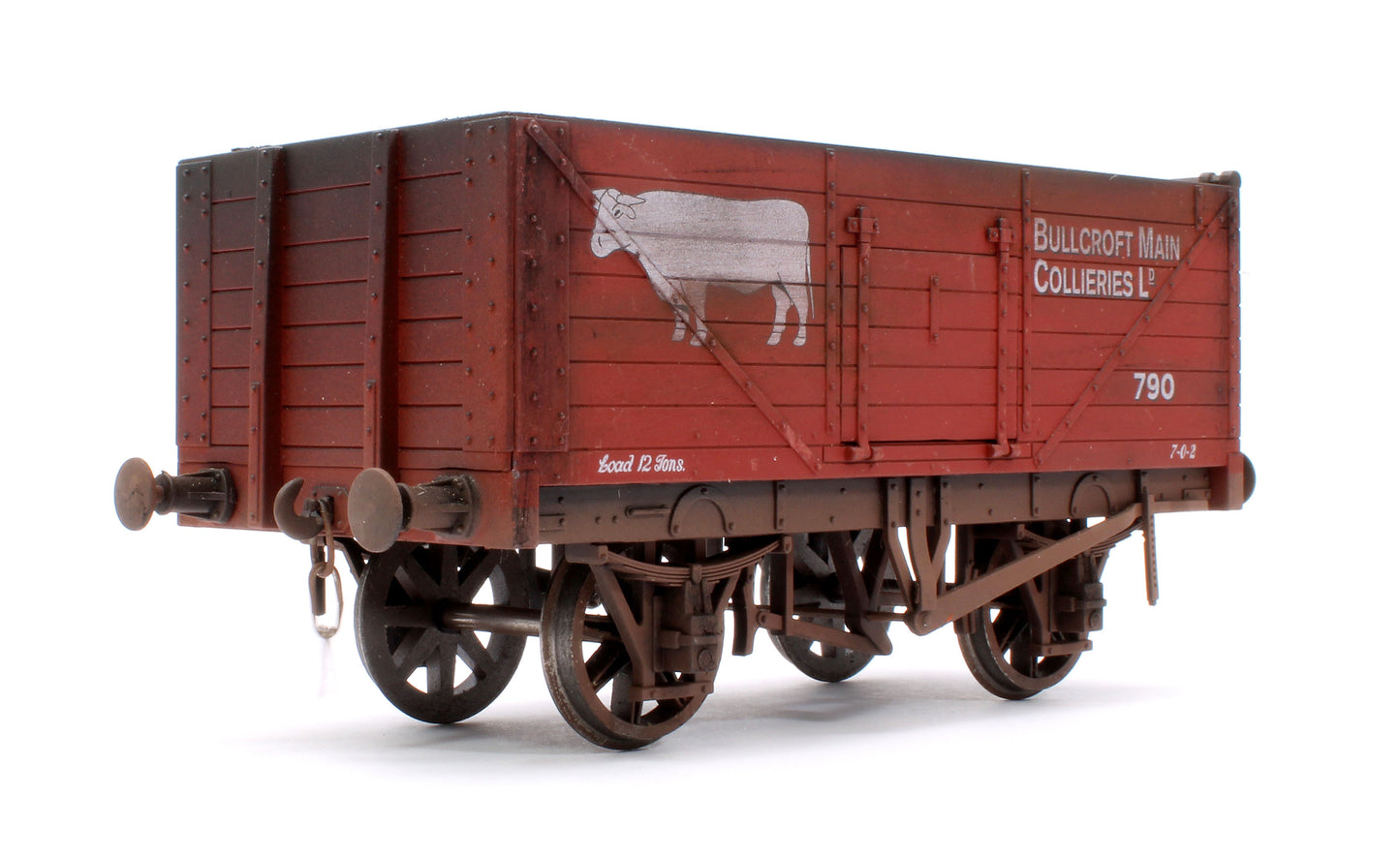 Pre-Owned Kit Built 7 Plank Wagon 'Bullcroft Main Collieries Limited' No.790 With Load (Unboxed) - Weathered