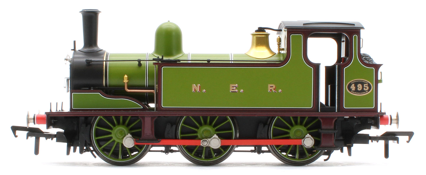 31-065 NER E (J71) 495 NER Lined Green & Maroon Steam Tank Locomotive