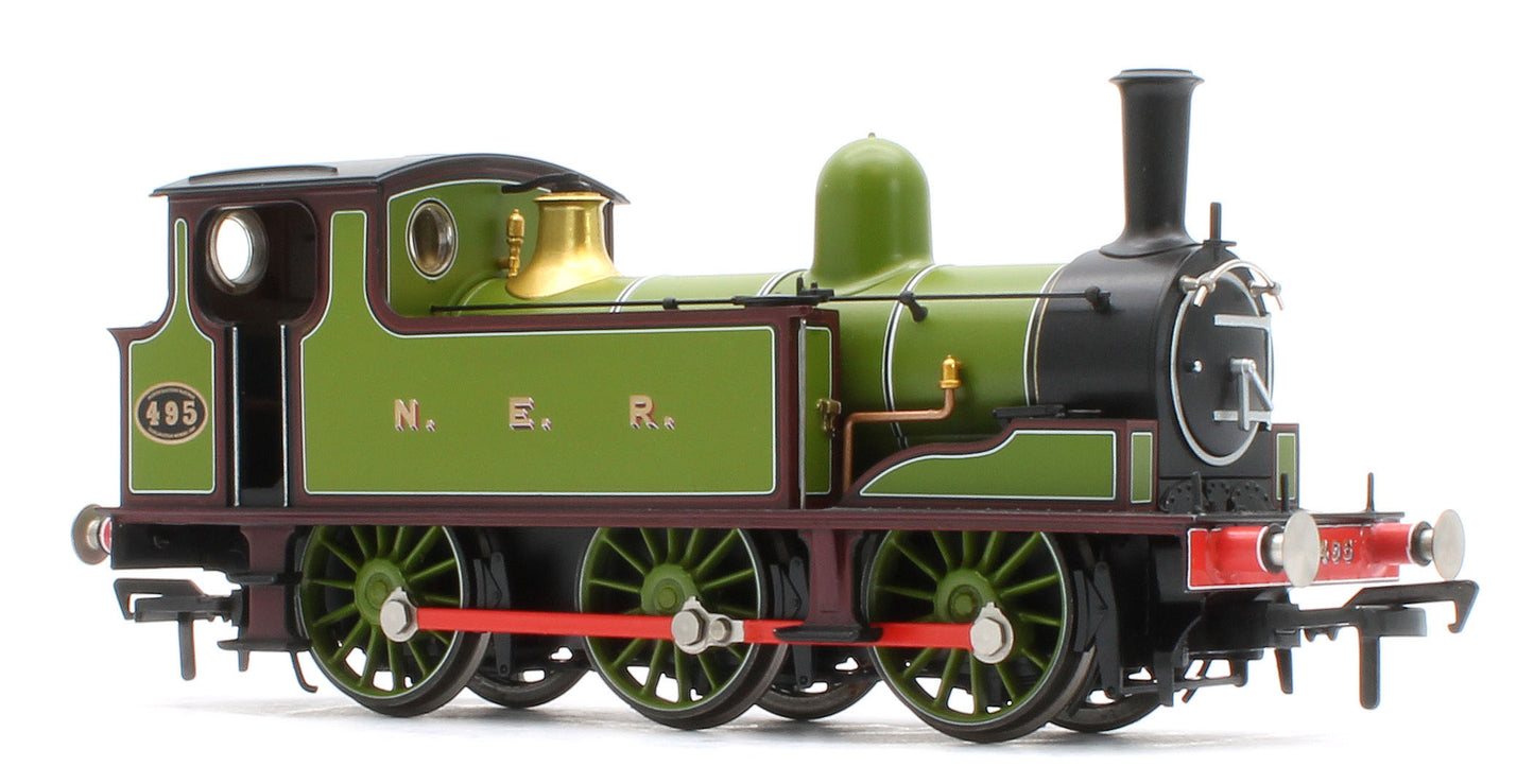 31-065SF NER E (J71) 495 NER Lined Green & Maroon Steam Tank Locomotive - DCC Sound