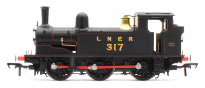 31-066SF NER E (J71) 317 LNER Lined Black Steam Tank Locomotive - DCC Sound