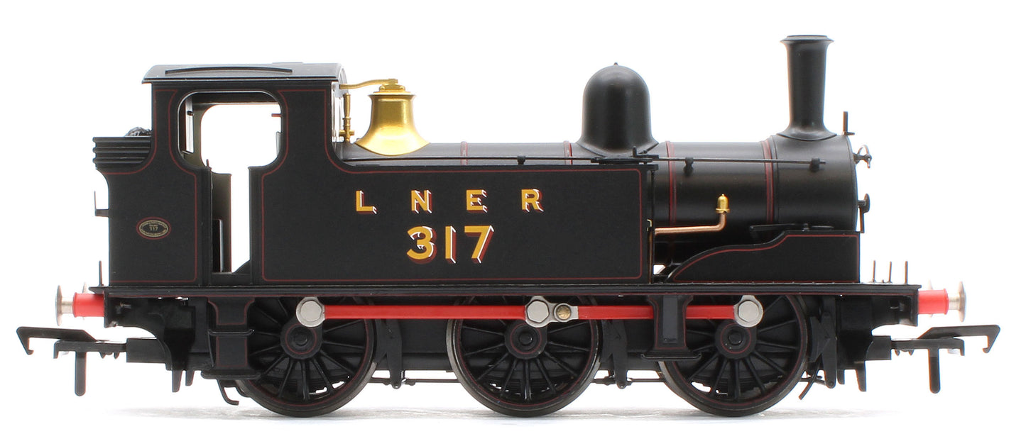 31-066SF NER E (J71) 317 LNER Lined Black Steam Tank Locomotive - DCC Sound