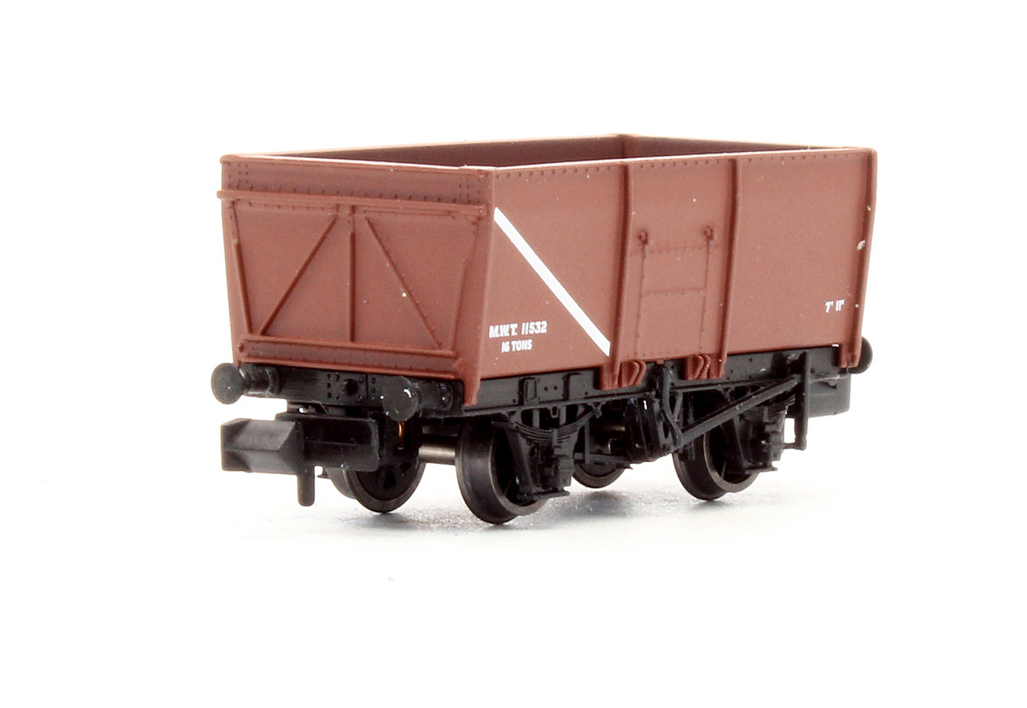 Pre-Owned 377-451 16 Ton Slope Sided Mineral Wagon Riveted Side Door MWT Brown '11532'