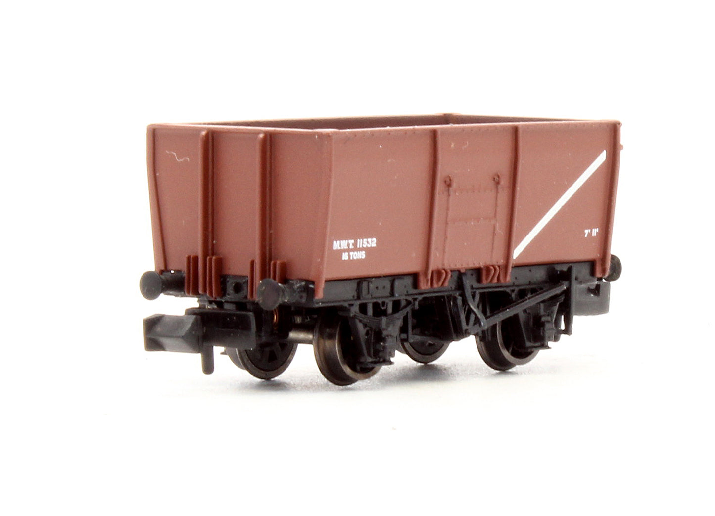 Pre-Owned 377-451 16 Ton Slope Sided Mineral Wagon Riveted Side Door MWT Brown '11532'