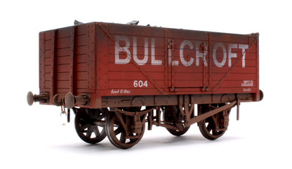 Pre-Owned Kit Built 7 Plank Wagon 'Bullcroft' No.604 (Unboxed) With Load - Weathered