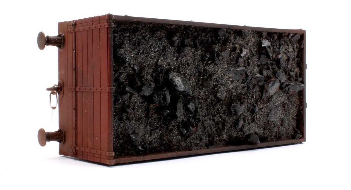 Pre-Owned Kit Built 7 Plank Wagon 'Bullcroft' No.604 (Unboxed) With Load - Weathered