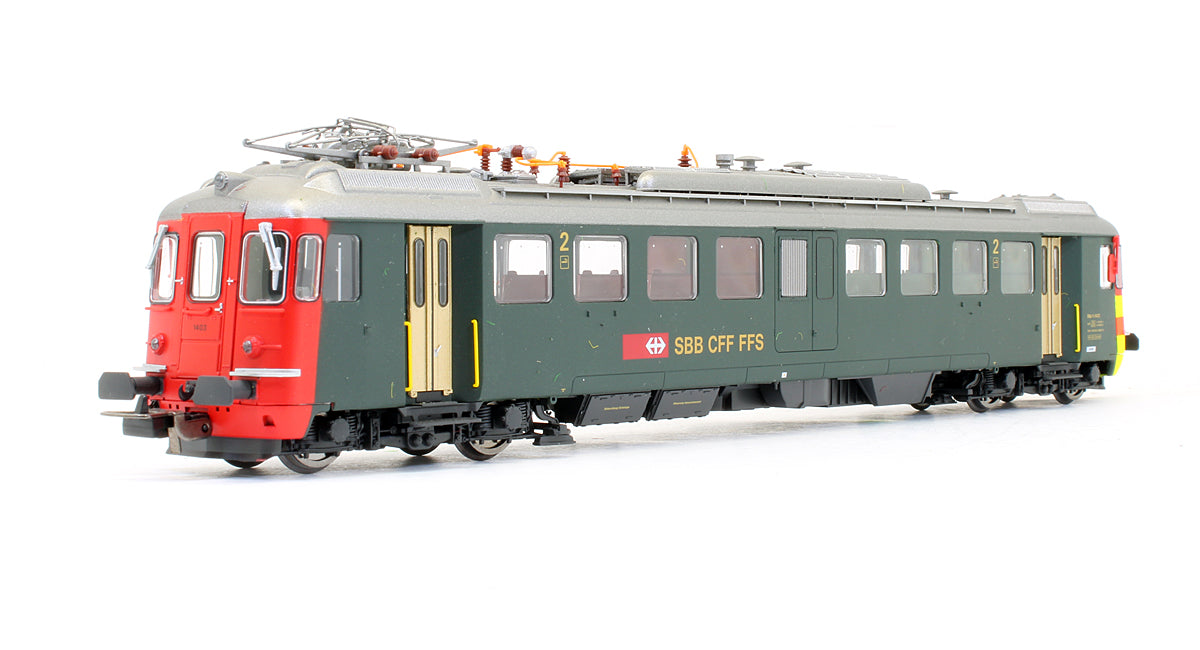 Pre-Owned SBB Swiss 2 Piece Rbe 4/4 Steetal Railcar & Control Car