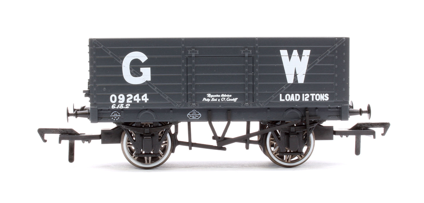 7 Plank 1907 Railway Clearing House Open Wagon - No. 09244, Great Western Railway livery No.09244