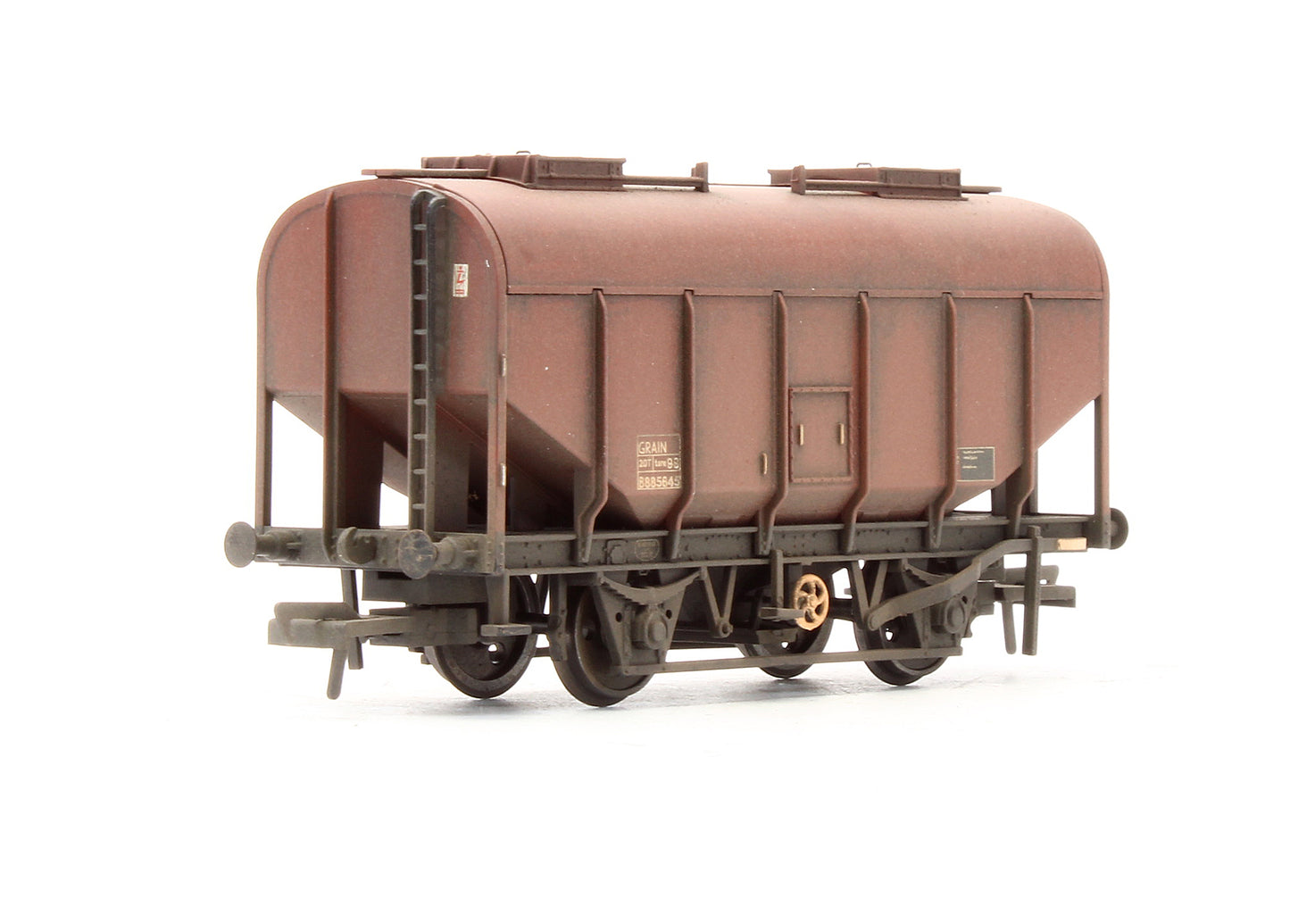 Pre-Owned 21 Ton Grain Hopper Wagon BR Bauxite (Late) B885645 - Custom Weathered