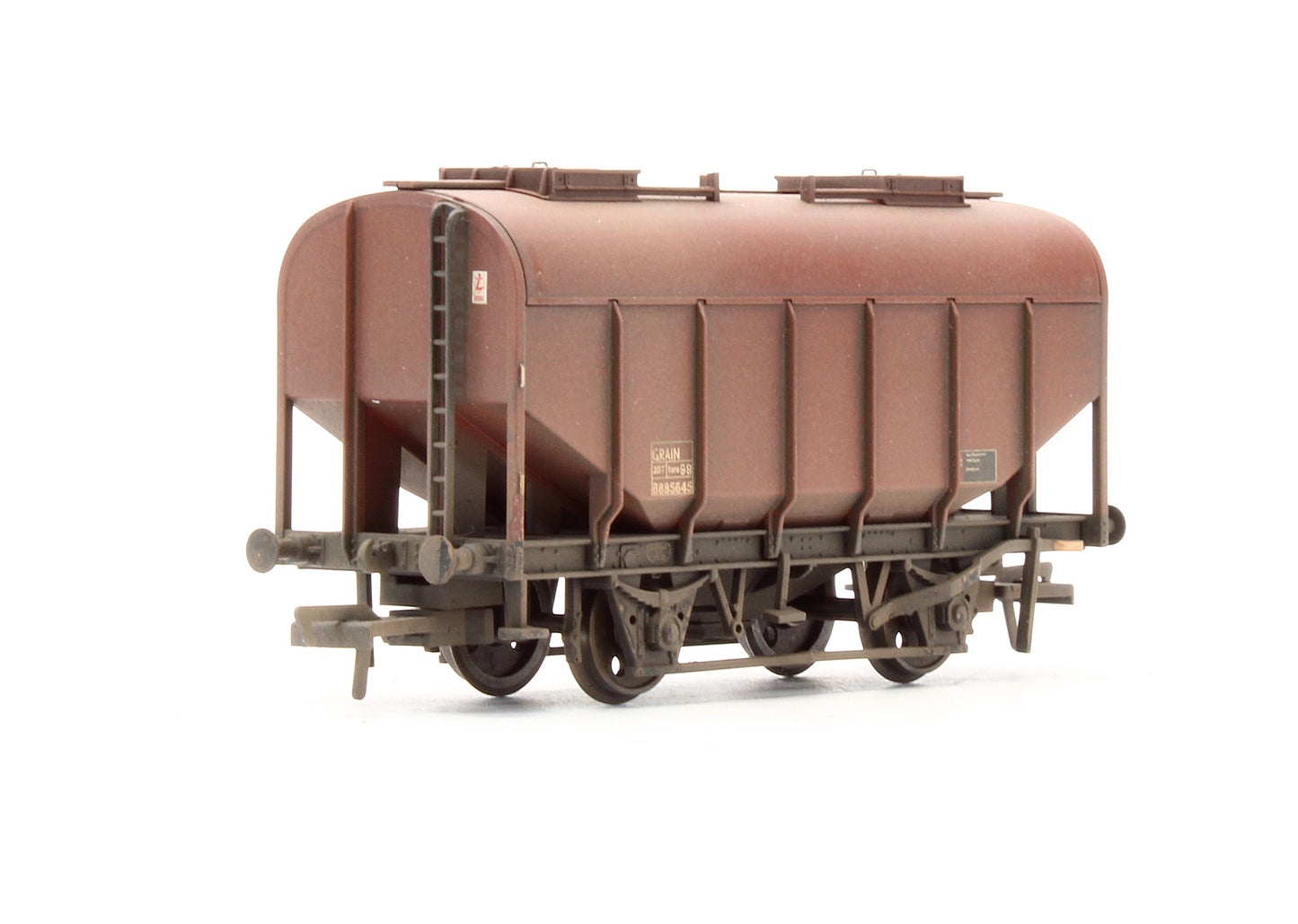 Pre-Owned 21 Ton Grain Hopper Wagon BR Bauxite (Late) B885645 - Custom Weathered