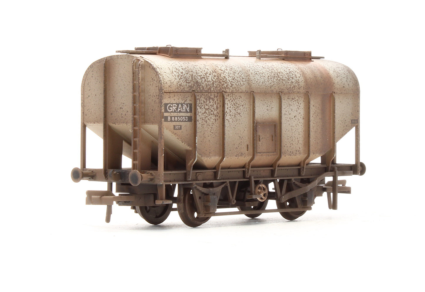 Pre-Owned 38-600 21 Ton Grain Hopper Wagon BR Grey 'B885053' - Custom Weathered