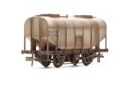 Pre-Owned 38-600 21 Ton Grain Hopper Wagon BR Grey 'B885053' - Custom Weathered