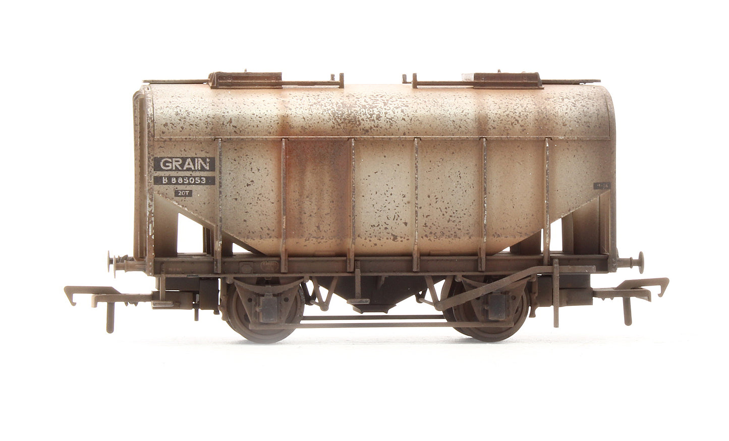 Pre-Owned 38-600 21 Ton Grain Hopper Wagon BR Grey 'B885053' - Custom Weathered