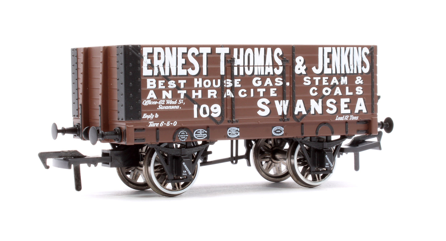 7 Plank 1907 Railway Clearing House Open Wagon - Ernest Thomas & Jenkins, Swansea No.109