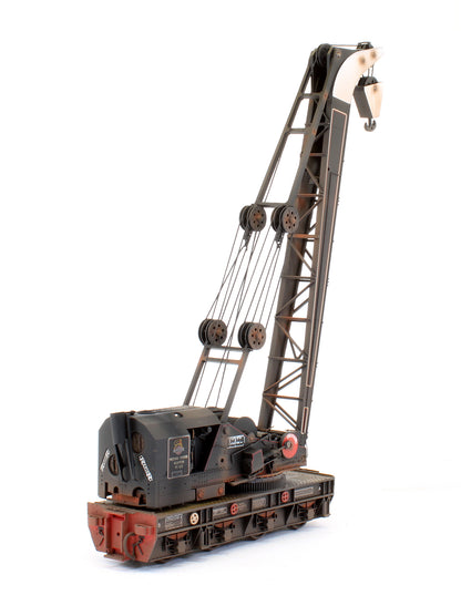 Pre-Owned 38-802 Ransomes & Rapier 45T Steam Breakdown Crane BR Lined Black Early emblem No.122 - Custom Weathered