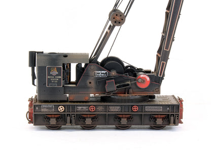 Pre-Owned 38-802 Ransomes & Rapier 45T Steam Breakdown Crane BR Lined Black Early emblem No.122 - Custom Weathered