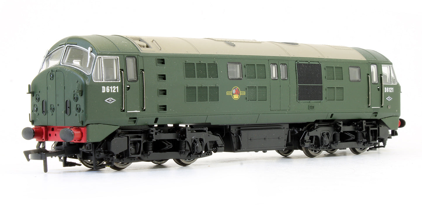 Pre-Owned 4D-025-001 Class 21 BR Green D6121 BR Green With Headcode Discs Diesel Locomotive