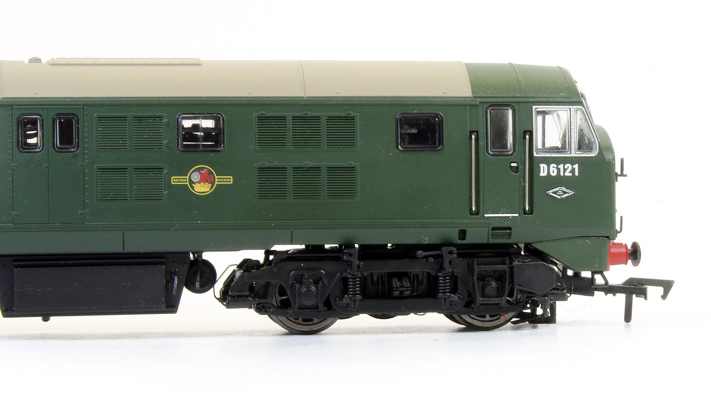 Pre-Owned 4D-025-001 Class 21 BR Green D6121 BR Green With Headcode Discs Diesel Locomotive