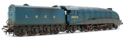 BL-001-015 Bespoke Weathered Black Label Class A4 Peregrine LNER Garter Blue Valanced 4-6-2 No.4903 Steam Locomotive - DCC Sound & Smoke