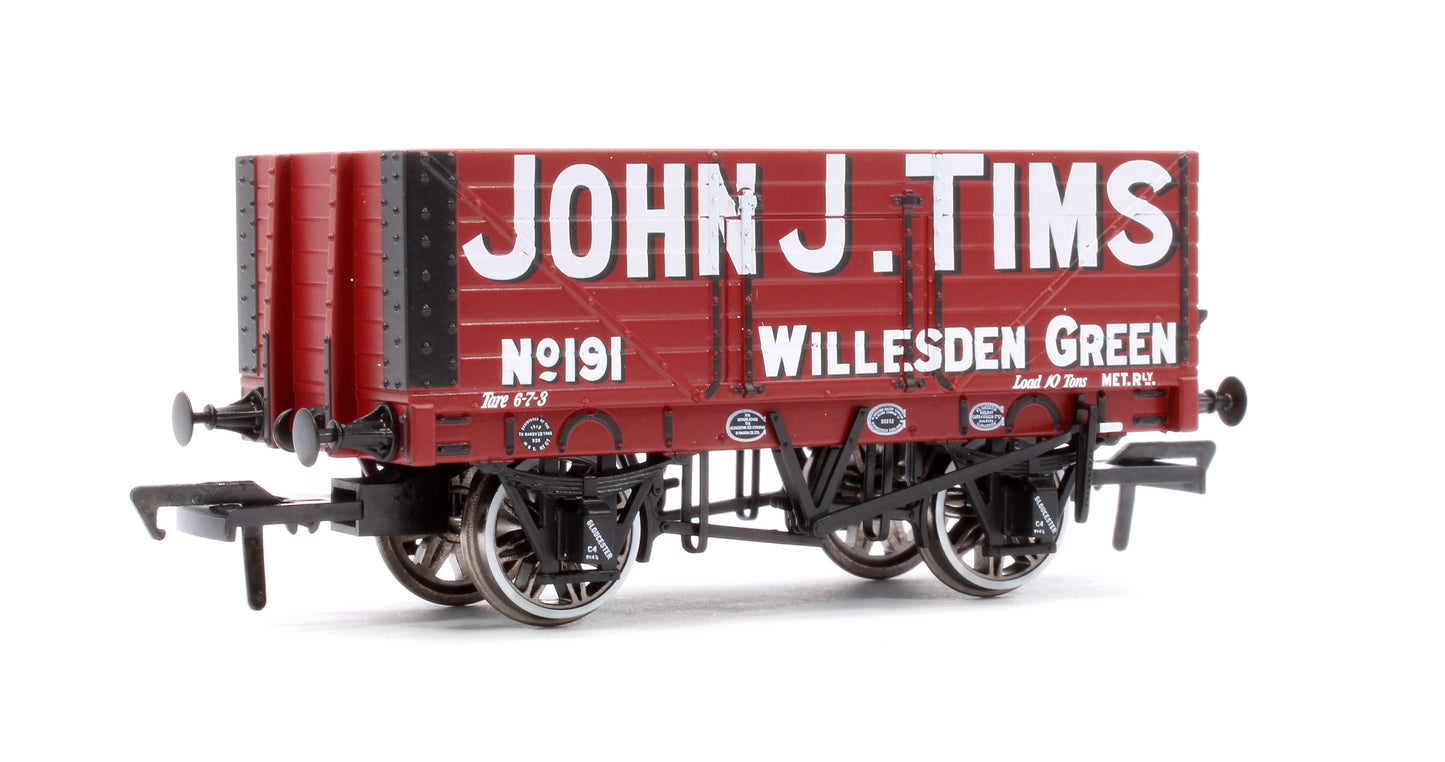 7 Plank 1907 Railway Clearing House Open Wagon - John J. Tims, Willesden No.191