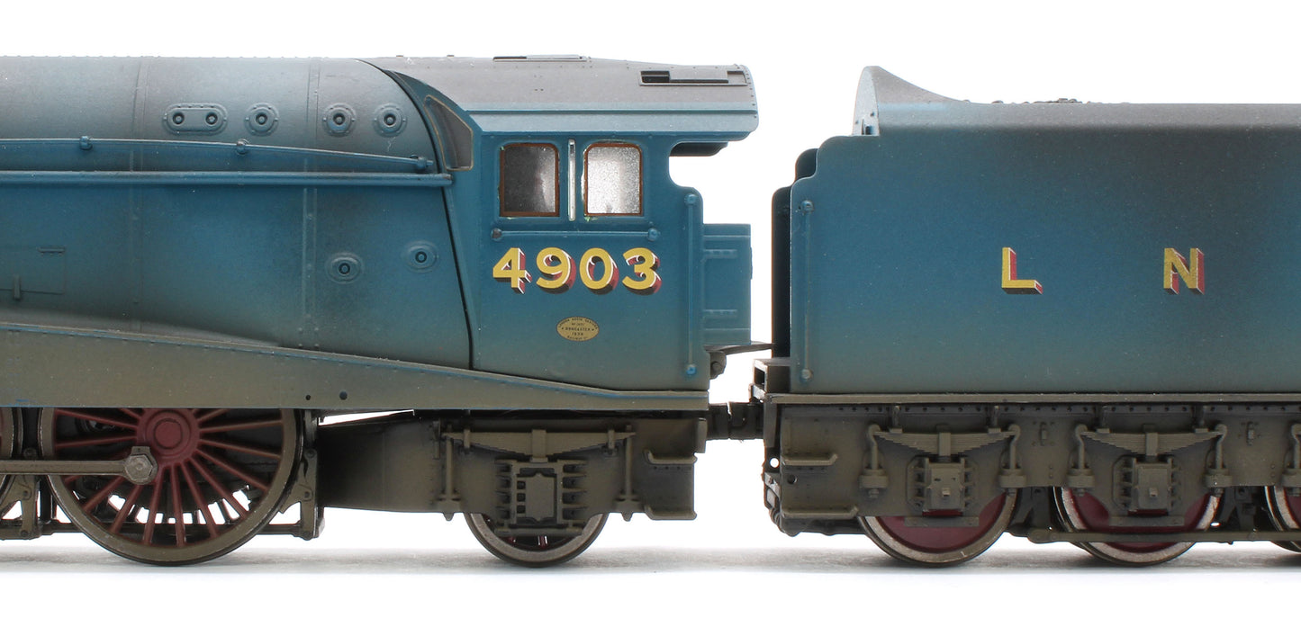 BL-001-015 Bespoke Weathered Black Label Class A4 Peregrine LNER Garter Blue Valanced 4-6-2 No.4903 Steam Locomotive - DCC Sound & Smoke