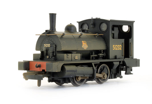 Hornby R2335A Pre-Owned BR Black 0-4-0ST 'PUG' Class 0F '51232' Steam Locomotive (Weathered) - DCC Fitted
