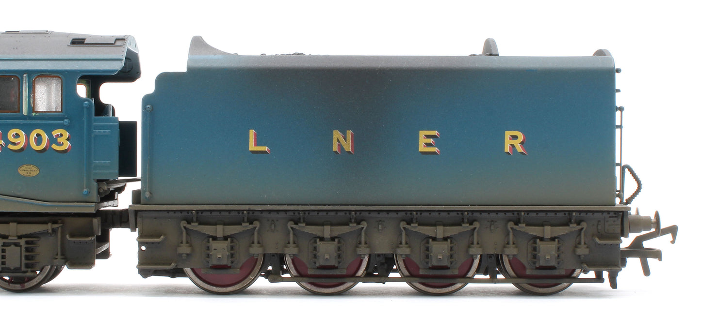 BL-001-015 Bespoke Weathered Black Label Class A4 Peregrine LNER Garter Blue Valanced 4-6-2 No.4903 Steam Locomotive - DCC Sound & Smoke