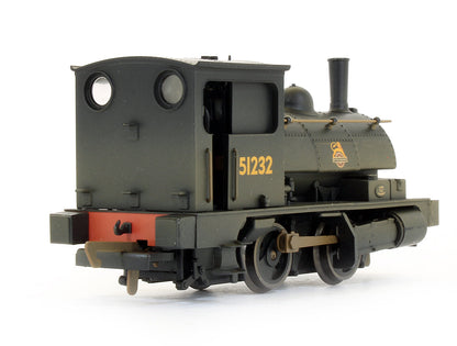 Hornby R2335A Pre-Owned BR Black 0-4-0ST 'PUG' Class 0F '51232' Steam Locomotive (Weathered) - DCC Fitted