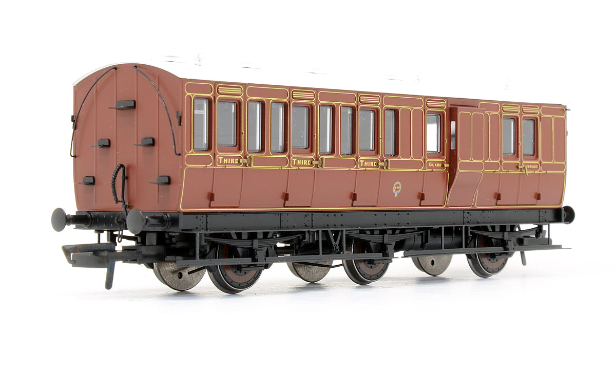 Pre-Owned LBSCR Umber 6 Wheel Brake Third Coach