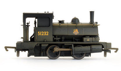 Hornby R2335A Pre-Owned BR Black 0-4-0ST 'PUG' Class 0F '51232' Steam Locomotive (Weathered) - DCC Fitted