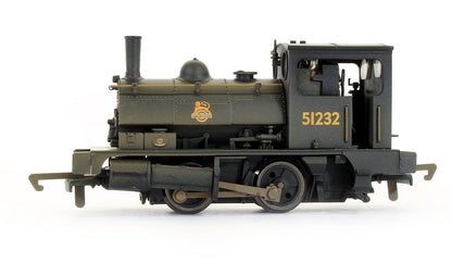 Hornby R2335A Pre-Owned BR Black 0-4-0ST 'PUG' Class 0F '51232' Steam Locomotive (Weathered) - DCC Fitted