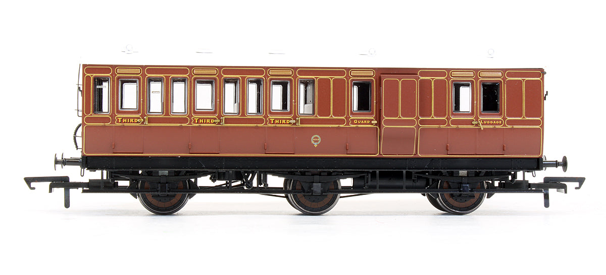 Pre-Owned LBSCR Umber 6 Wheel Brake Third Coach