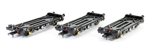 Pre-Owned Set of 3 PFA 2 Axle Container Flat Wagons (Pack P)