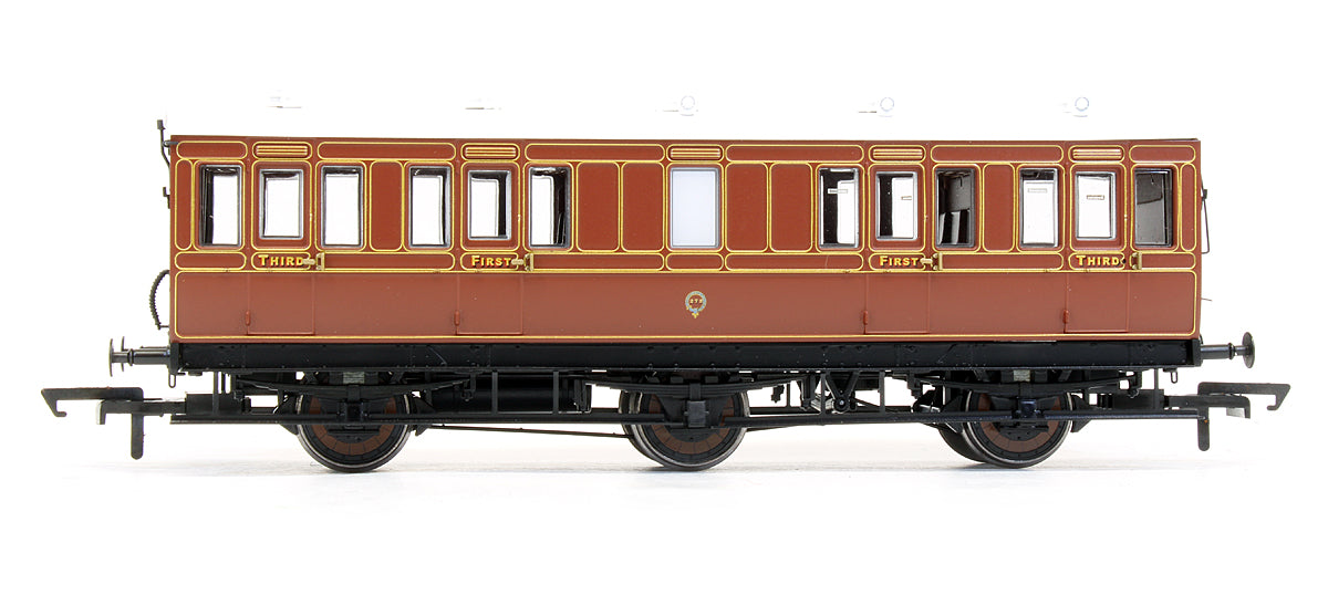 Pre-Owned LBSCR Umber 6 Wheel First Third Coach