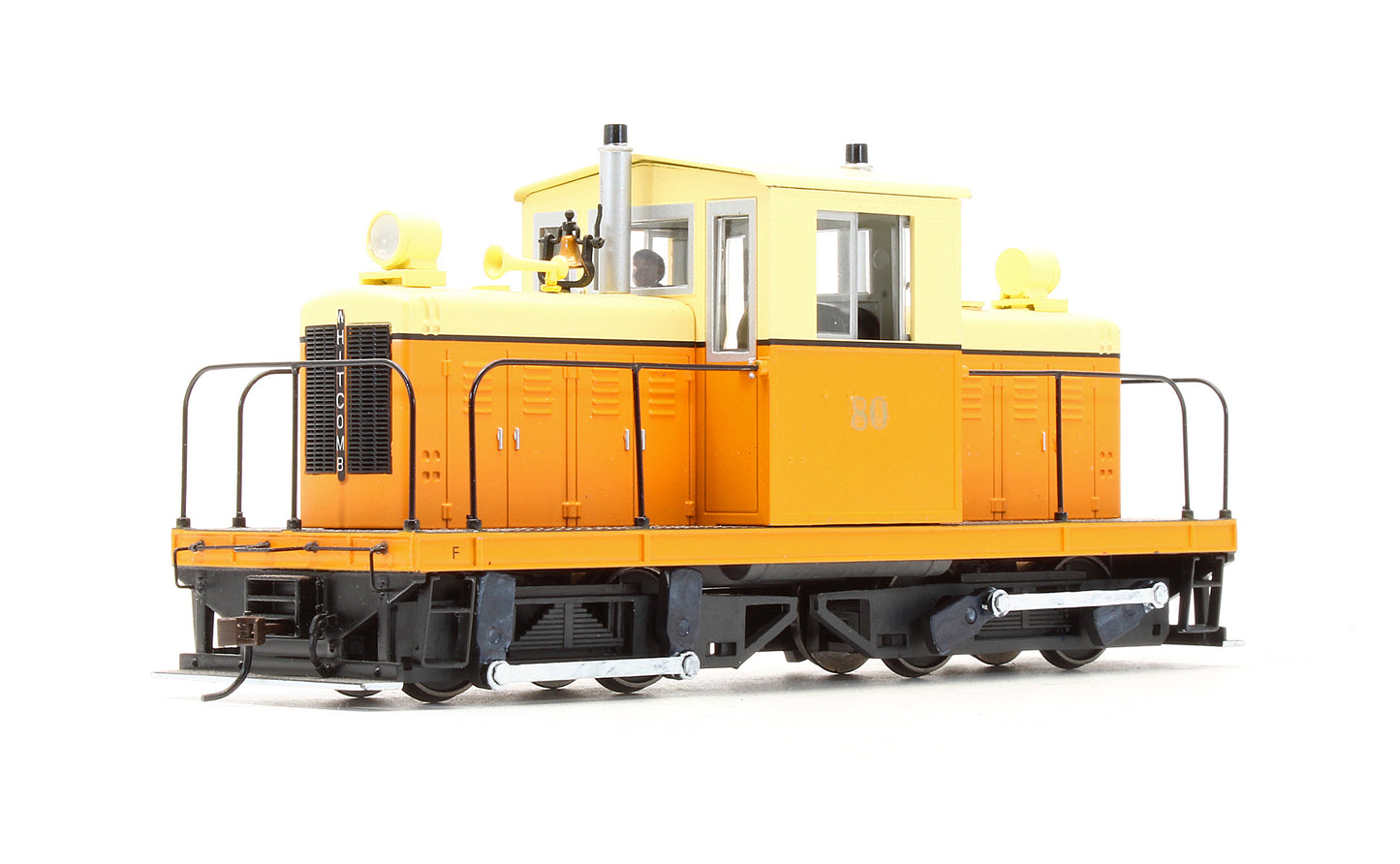 Pre-Owned Whitcomb 50 Ton Centre-Cab - Painted, Unlettered - Orange/Cream - Diesel Locomotive - DCC Sound Fitted