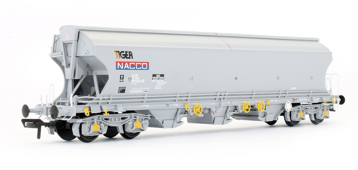 Pre-Owned Polybulk Bogie Hopper Wagon Nacco 'Tiger' Grey