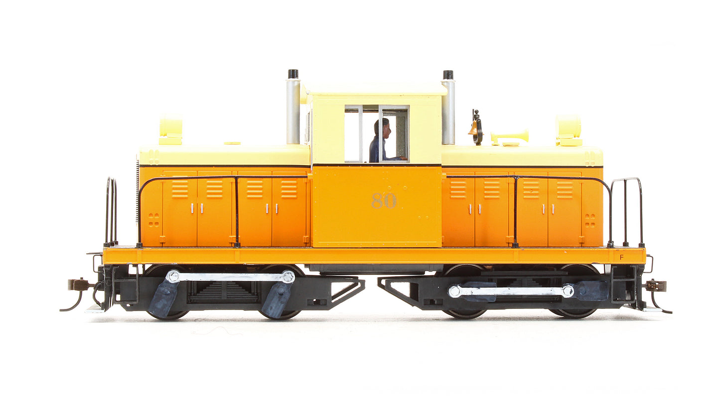 Pre-Owned Whitcomb 50 Ton Centre-Cab - Painted, Unlettered - Orange/Cream - Diesel Locomotive - DCC Sound Fitted