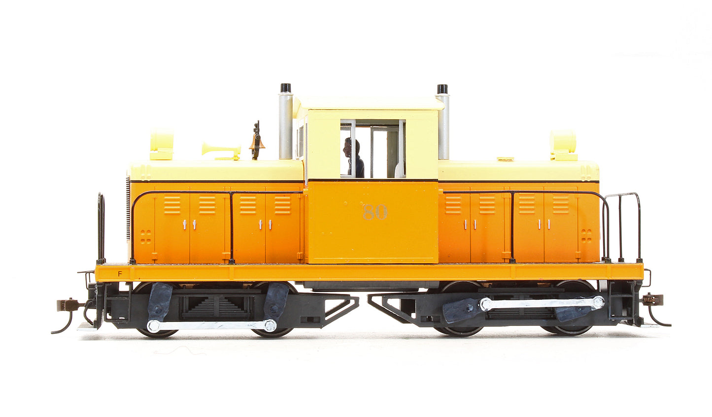 Pre-Owned Whitcomb 50 Ton Centre-Cab - Painted, Unlettered - Orange/Cream - Diesel Locomotive - DCC Sound Fitted