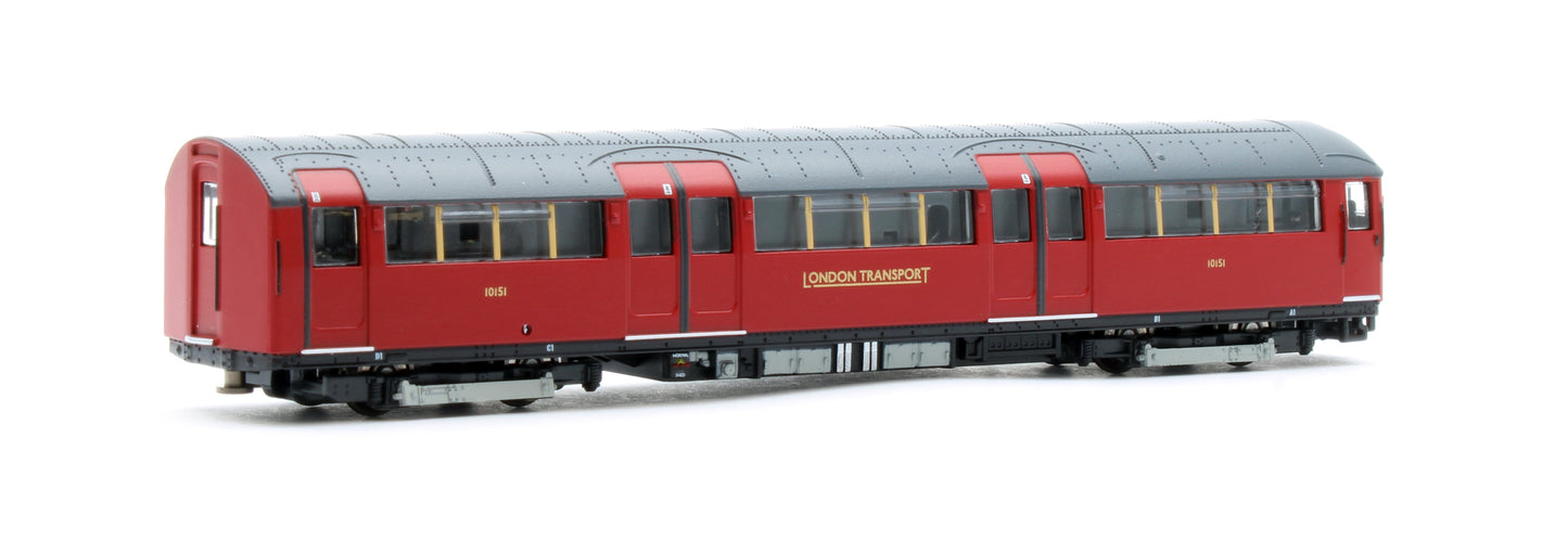 RT-N-LU1938-MAR301C 1938 Tube Stock - London Transport (Gold Branding) Maroon “Rail Red” (Cream Window Bars) Set C (Northern & Bakerloo Line) 3-Car EMU