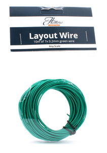 Hattons Essentials 10m of 7x0.2mm Layout Wire (Green)