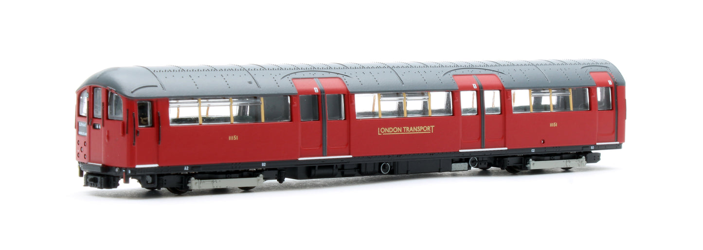 RT-N-LU1938-MAR301C 1938 Tube Stock - London Transport (Gold Branding) Maroon “Rail Red” (Cream Window Bars) Set C (Northern & Bakerloo Line) 3-Car EMU