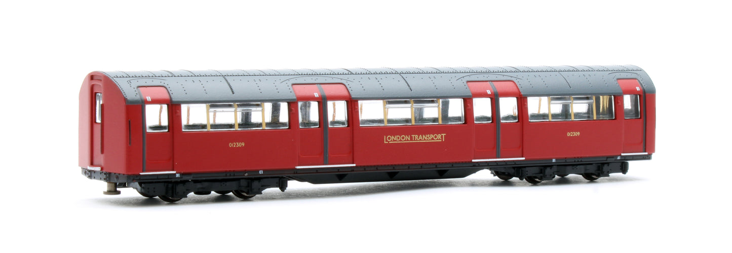 RT-N-LU1938-MAR301C 1938 Tube Stock - London Transport (Gold Branding) Maroon “Rail Red” (Cream Window Bars) Set C (Northern & Bakerloo Line) 3-Car EMU