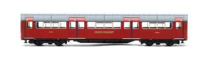 RT-N-LU1938-MAR301C 1938 Tube Stock - London Transport (Gold Branding) Maroon “Rail Red” (Cream Window Bars) Set C (Northern & Bakerloo Line) 3-Car EMU