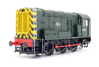 Pre-Owned Class 08 BR Green D3002 Late Crest Wasp Stripes Diesel Shunter Locomotive