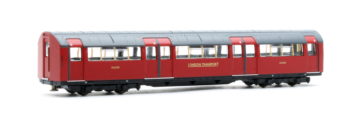 RT-N-LU1938-MAR401A 1938 Tube Stock - London Transport (Gold Branding) Maroon “Rail Red” (Cream Window Bars) Set A (Northern Line) 4-Car EMU
