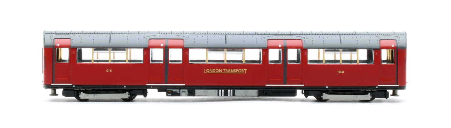 RT-N-LU1938-MAR401A 1938 Tube Stock - London Transport (Gold Branding) Maroon “Rail Red” (Cream Window Bars) Set A (Northern Line) 4-Car EMU